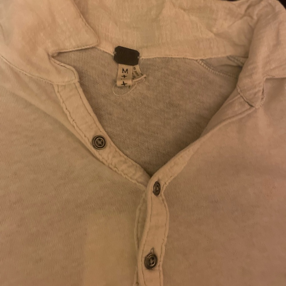 Free People off white oversized cotton blouse